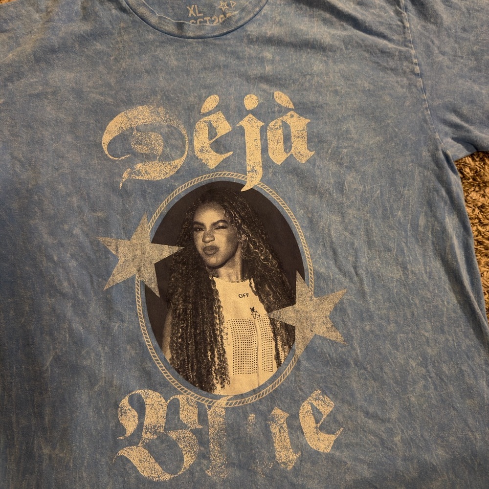 Cowboy Carter “Déjà Blue” Tee — NWOT — Print Imperfections (READ BELOW) - Picture 9 of 10